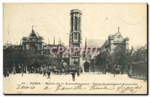 Old Postcard Paris Mayor of the District Church of St Gernain the Auxerrois