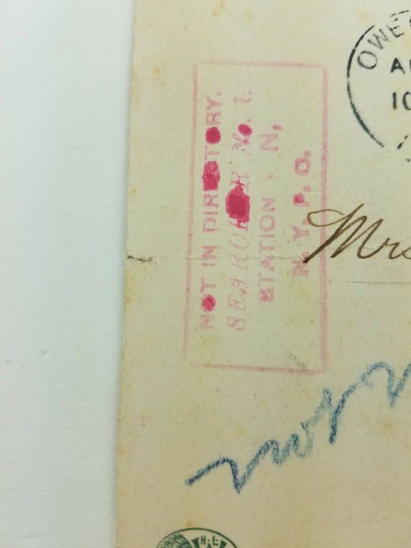 1906 Susquehanna River Owego New York boats bridge docks a2-82