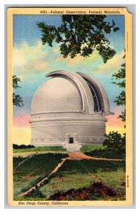 Palomar Observatory Palomar Moutain San Diego County California c1947 Postcard