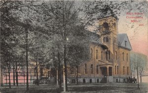 High School Constantine Michigan 1910 postcard