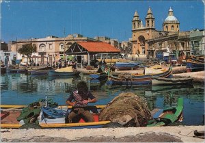 Malta Postcard - Marsaxlokk - A Typical Fishing Village  RR13584