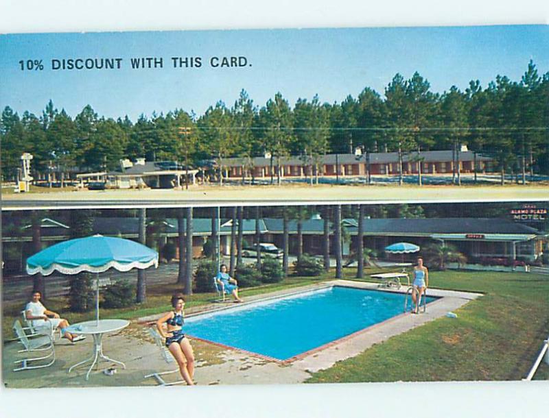 Unused Pre-1980 ALAMO PLAZA MOTEL Statesboro Georgia GA n8917