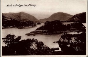 VINTAGE KILLARNEY IRELAND ISLANDS ON UPPER LAKE REAL PHOTO RPPC POSTCARD 34-246