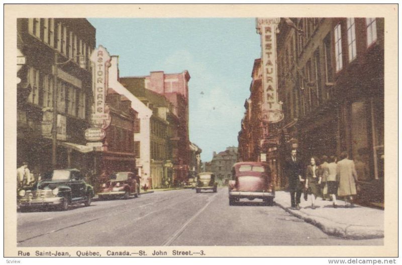 Rue Saint-Jean , Quebec , Canada , 1930s