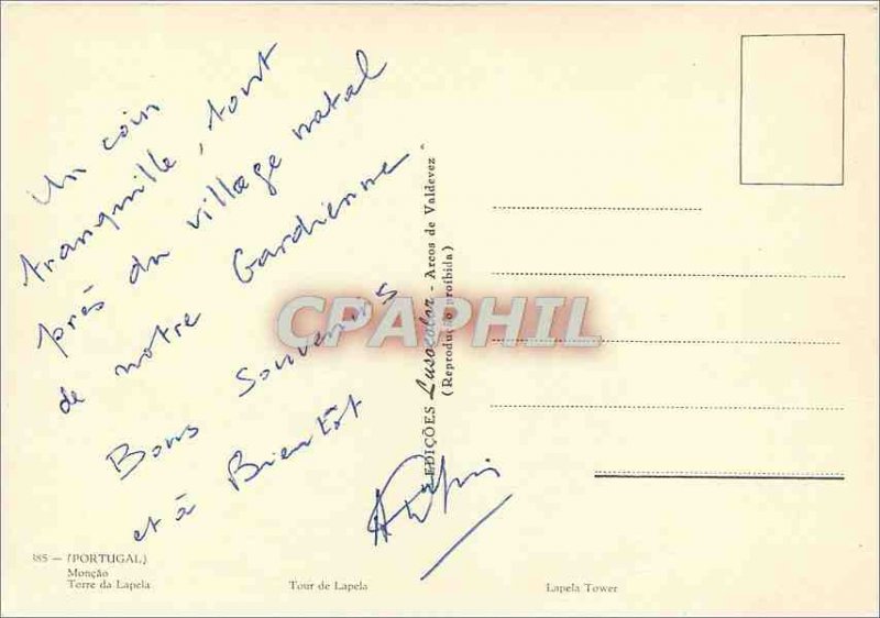 Postcard Modern Moncao Portugal Torre da Lapela