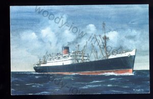 LS2546 - Cunard Liner - Media - built 1947 - Artist - RG Lloyd - modern postcard