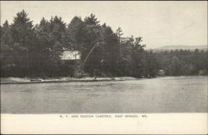 East Sebago ME NY & Boston Campers c1905 Postcard