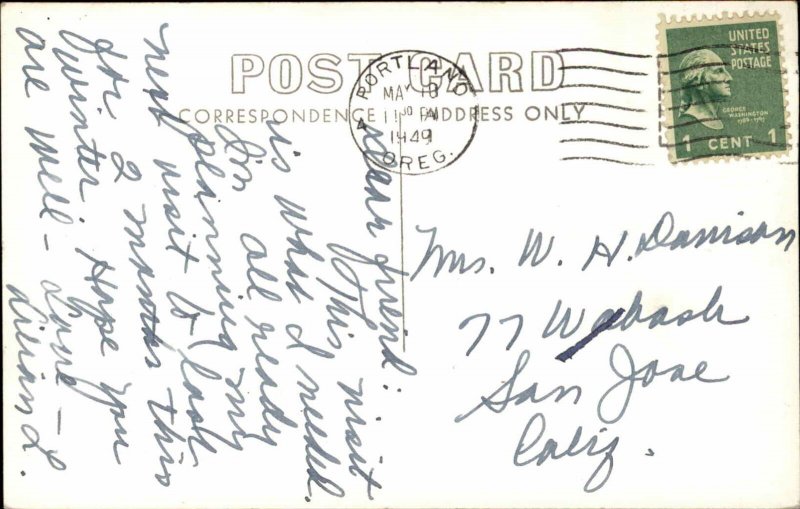 Portland Oregon OR Rose Festival 1948 Queens Float Parade Real Photo Postcard