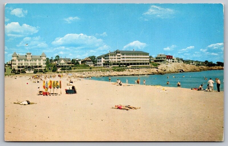 Short Sands Beach York Beach Maine Scenic Oceanfront View Chrome Postcard United States