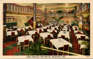 Postcard FL Clearwater Palm Cafeteria - Old Restaurant - LINEN - 1940s A19