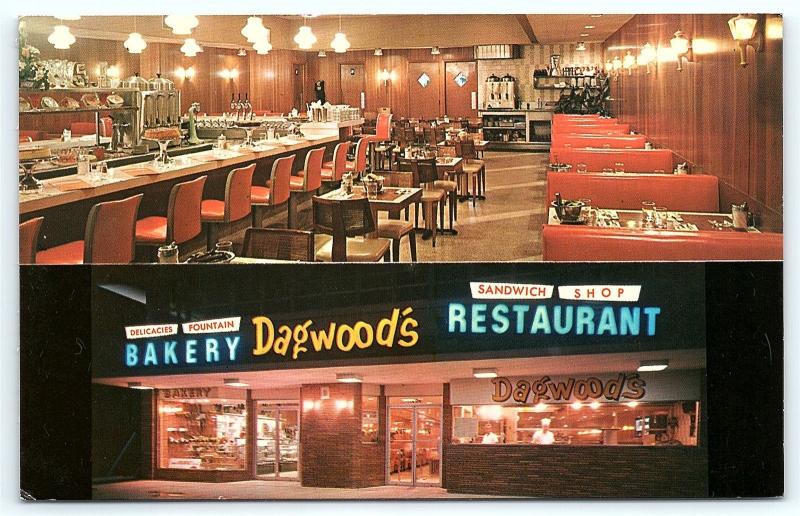 Postcard FL Miami Beach Dagwoods Restaurant Shop Bakery Interior R16