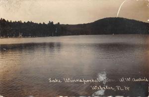 Webster New Hampshire Lake Winnepocket Real Photo Antique Postcard K55407