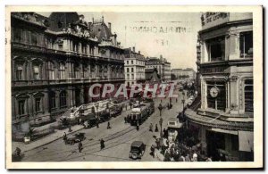 Lyon - Place des Cordeliers - Bourse - tamway - Old Postcard