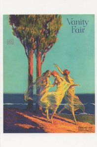 Pagan Beach Dancing  WW1 Art Deco Painting Magazine Postcard