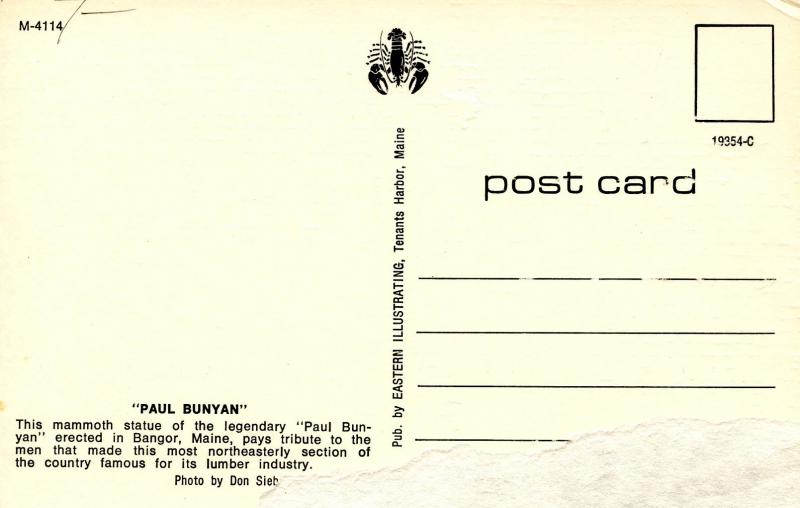 ME - Bangor. Paul Bunyan Statue