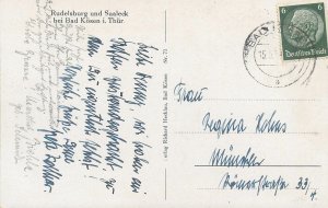 Postcard Germany Rudelsburg und Saaleck bei Bad Kosen