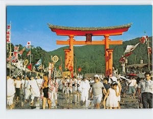 Postcard Itsukushima Shrine Festival Japan