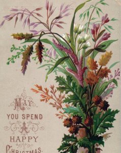 1880s Barnard Sumner & Co. Worcester, MA Christmas Cards Lot Of 2 F211