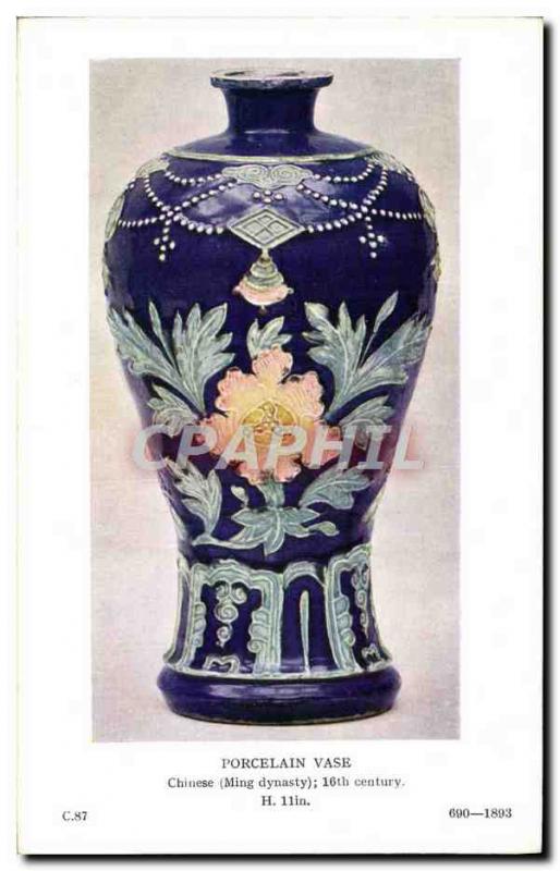 Postcard Old Potter Pottery Porcelain Vase Chinese Ming dynasty China