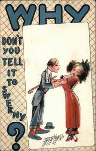 Carmichael Tell It To Sweeny Beautiful Woman Handsome Cad c1910 Postcard