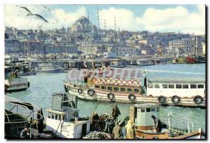 Postcard Modern Mosque of Suleiman Corn gold Fishing Boat