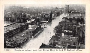 Louisville Kentucky ? 1937 Flood Disaster Broadway  Looking West PC AA68038