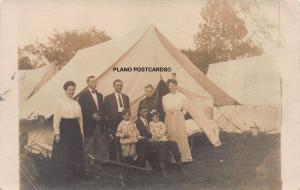 EARLY 1900'S CAMP SCENE RPPC REAL PHOTO POSTCARD