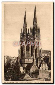 Old Postcard Quimper The Arrows of the Cathedral View from I Hotel I Epec