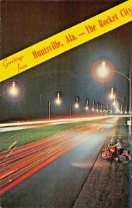 HUNTSVILLE ALABAMA~THE ROCKET CITY~MOTORCYCLE POLICE WELCOME POSTCARD