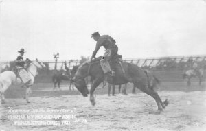 1921 Pendleton Oregon Karran Ioaho Mare Round Up Assn RPPC Postcard 25-11909