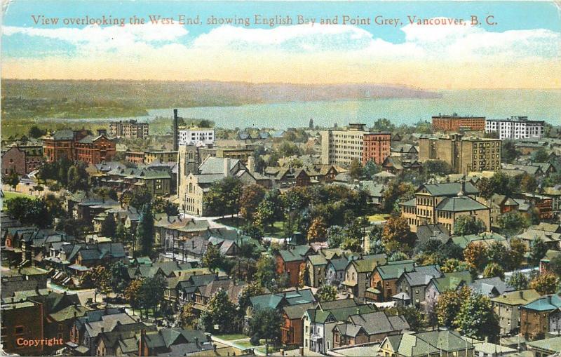 View overlooking the West End showing English Bay and Point Grey Vancouver