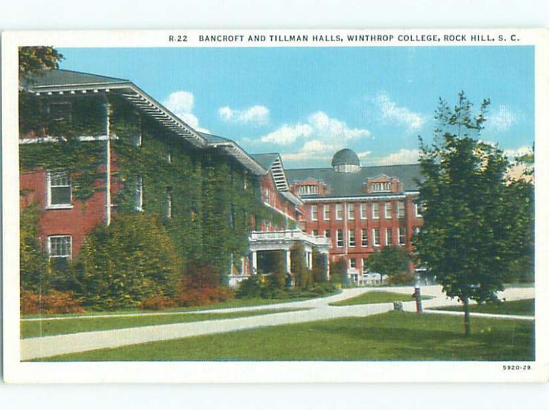 Linen BANCROFT AND TILLMAN HALL AT WINTHROP COLLEGE Rock Hill SC Q3293