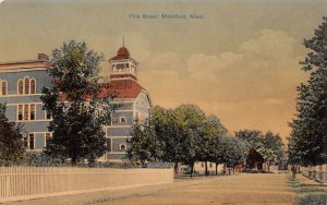 Mansfield Mississippi Villa Street Residential, Color Lithograph Postcard U3268