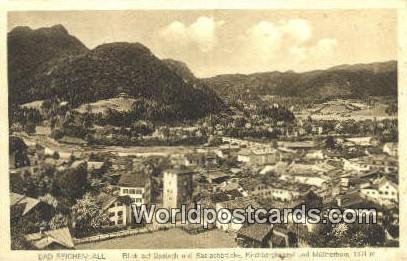 Blick auf Saalach und Saalachbrucke Bad Reichenhall Germany 1915 