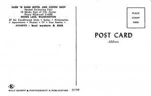 MOSES LAKE, WA Washington  SAGE 'N SAND MOTEL~Pool  GRANT CO  c1950's Postcard