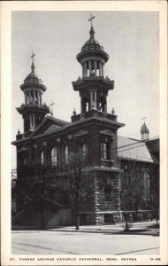 Reno Nevada NV Tomas Aquinas Catholic Cathedral Vintage Postcard