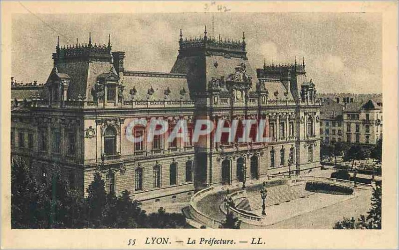 Old Postcard Lyon Prefecture