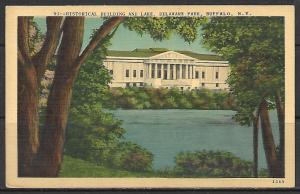 New York, Buffalo - Building & Lake - Delaware Park - [NY-076]