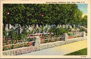 Cactus Garden, McKennan Park, Sioux Falls SD c1945 Vintage Postcard H16