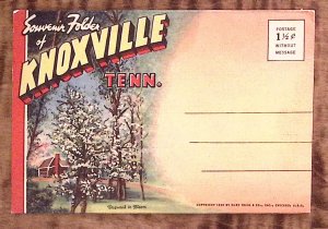 1930s KNOXVILLE TENNESSEE GREETINGS FROM FOLD OUT SOUVENIR POSTCARD Z3729