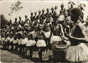 PC ETHNIC TYPES SINGERS AND DANCERS FRENCH CONGO (A23995)