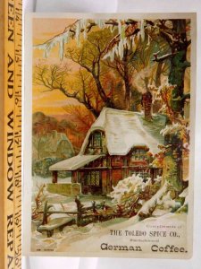 The Toledo Spice Co German Coffee Christmas Winter Mica Glitter Snow House F41