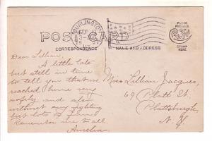 Real Photo, St Joseph's Parish, Burlington, Vermont, Used 1907, Flag Cancel