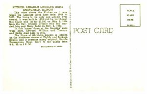 Postcard HOUSE SCENE Springfield Illinois IL AP9839