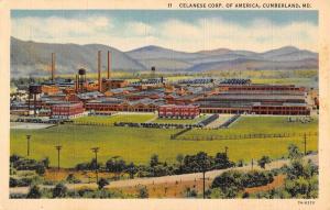 Cumberland Maryland Celanese Corp Birdseye View Antique Postcard K76766