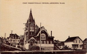 Aberdeen, Washington, First Presbyterian Church c1910s Vintage Postcard