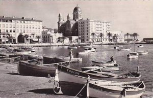 France Saint Raphael Le Port et la Cathedrale Real Photo