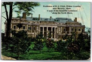 North Shore, Frick Residence, Prides Crossing Beverly MA Vintage Postcard I13