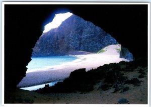 c1980s Napali Coast, HI Honopu Beach Arch Coastal Cove Inlet Chrome 4x6 PC M16