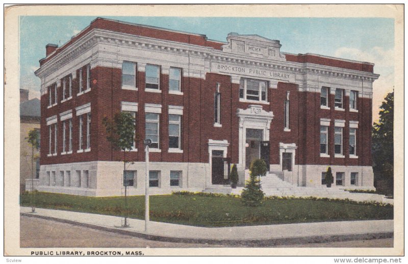 BROCKTON, Massachusetts, PU-1920; Public Library
